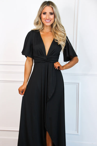 Who to Love Maxi Dress: Black - Bella and Bloom Boutique