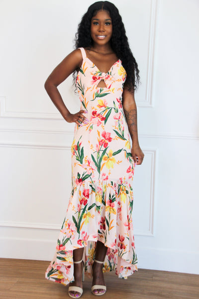 Summer Dream Maxi Dress: Peach Multi - Bella and Bloom Boutique