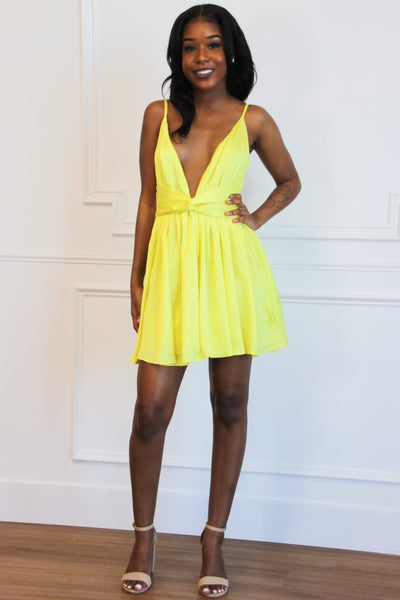 In Any Event Dress: Yellow - Bella and Bloom Boutique