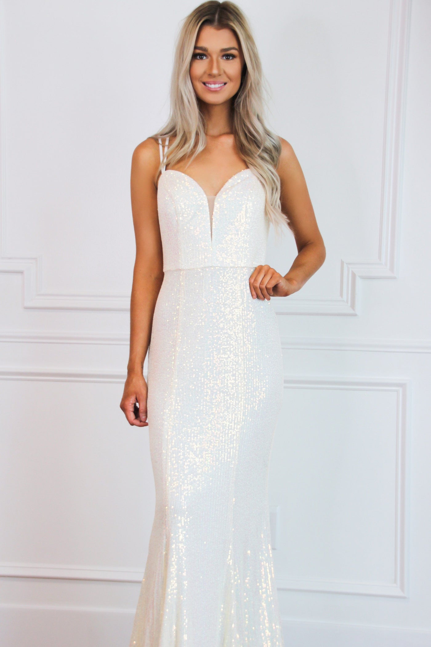 Moments Like This Sequin Dress: Opal Iridescent - Bella and Bloom Boutique