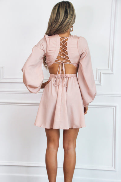 Elora Dress: Blush - Bella and Bloom Boutique