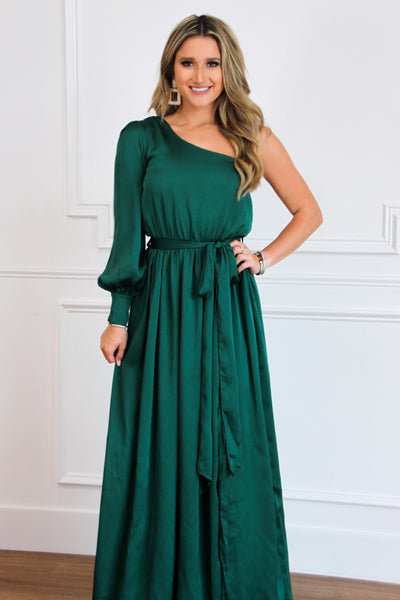 RESTOCK: Regal Nights Maxi Dress: Emerald - Bella and Bloom Boutique