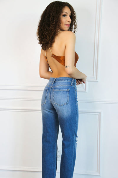 Back Appeal Chain Top: Rust - Bella and Bloom Boutique