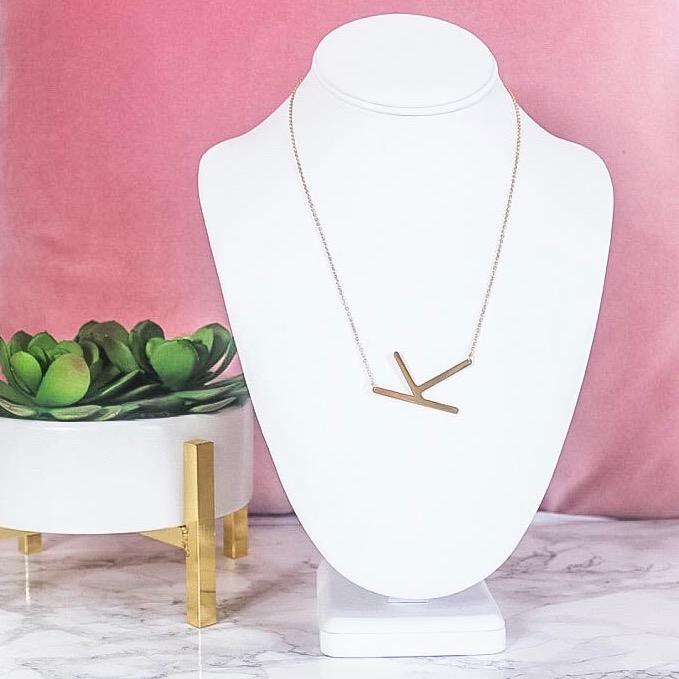 RESTOCK: Initial Necklace: Gold - Bella and Bloom Boutique