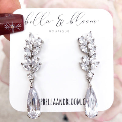 RESTOCK: Wedding Wishes Earrings: Silver - Bella and Bloom Boutique