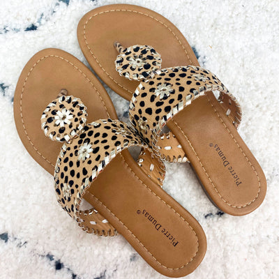 RESTOCK: Isabella Sandals: Cheetah/Gold - Bella and Bloom Boutique