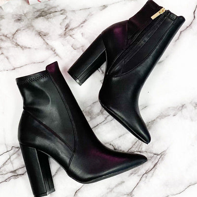 Caydence Booties: Black - Bella and Bloom Boutique