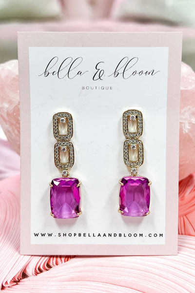 Katerina Drop Earrings: Gold - Bella and Bloom Boutique