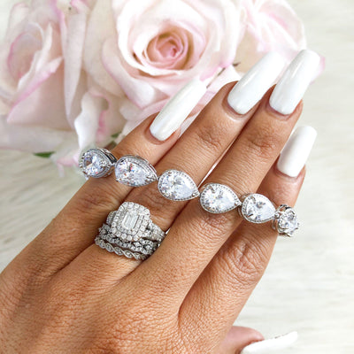 Teardrop Bracelet: Silver - Bella and Bloom Boutique