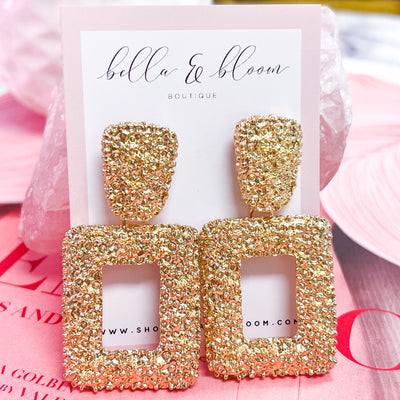 Statement Maker Earrings: Gold - Bella and Bloom Boutique