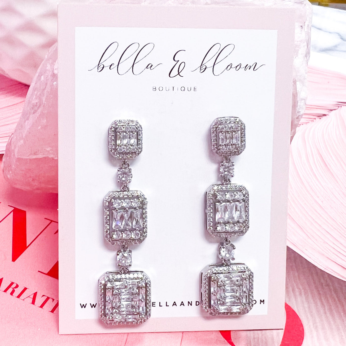 Loving You is Easy Earrings: Silver - Bella and Bloom Boutique