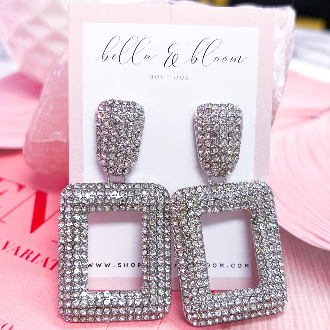 Glam Gal Earrings: Silver - Bella and Bloom Boutique