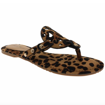 RESTOCK: Paisley Medallion Sandals: Leopard - Bella and Bloom Boutique
