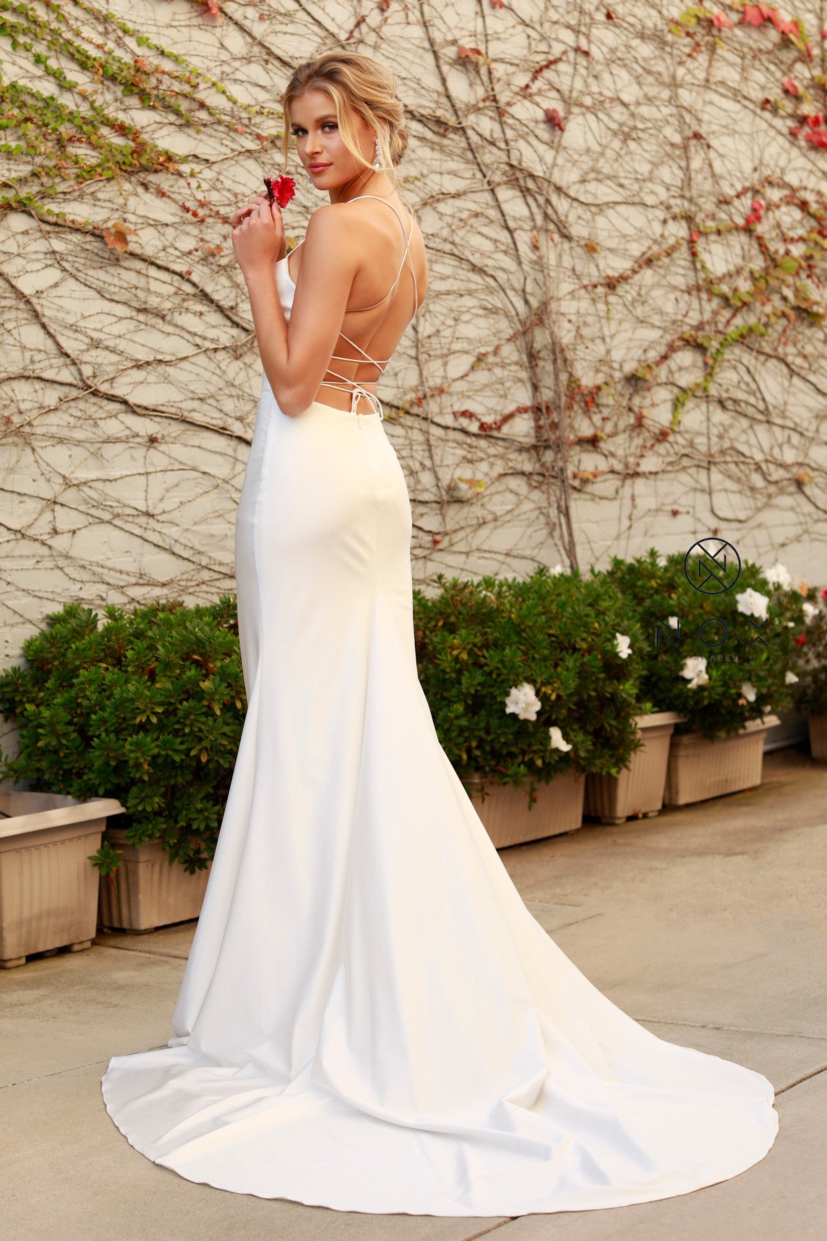 Everlasting Love Cowl Neck Wedding Dress: White - Bella and Bloom Boutique