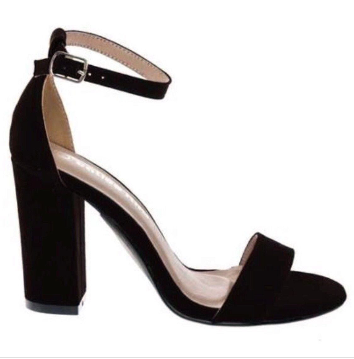 Kaley Classic Block Heels: Black Suede - Bella and Bloom Boutique