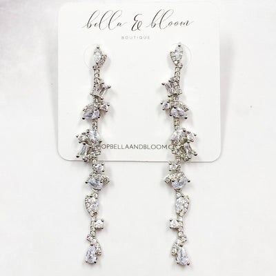 Beautiful Mess Earrings: Silver - Bella and Bloom Boutique