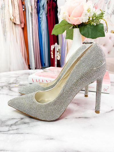 Cinderella Nights Sparkly Heels: Silver - Bella and Bloom Boutique