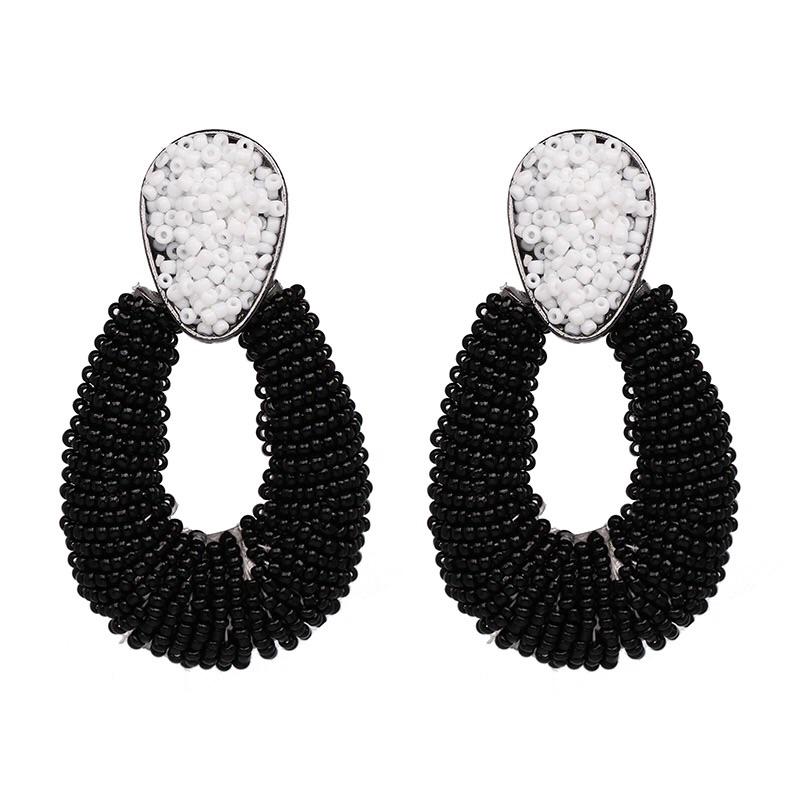 Cape Cod Earrings: Black/White - Bella and Bloom Boutique